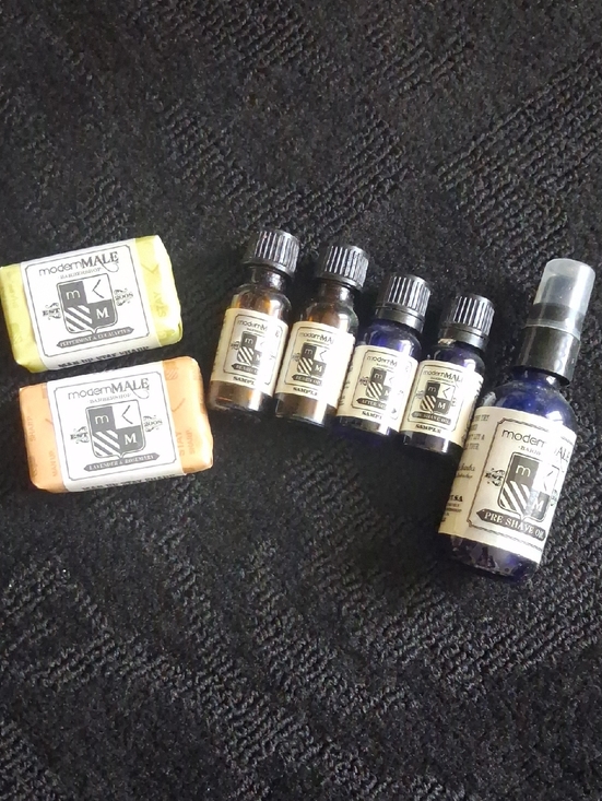 ModernMALE Other - modernMALE Shaving Set with Oils and Soaps - Yellow, Orange, Amber, Blue